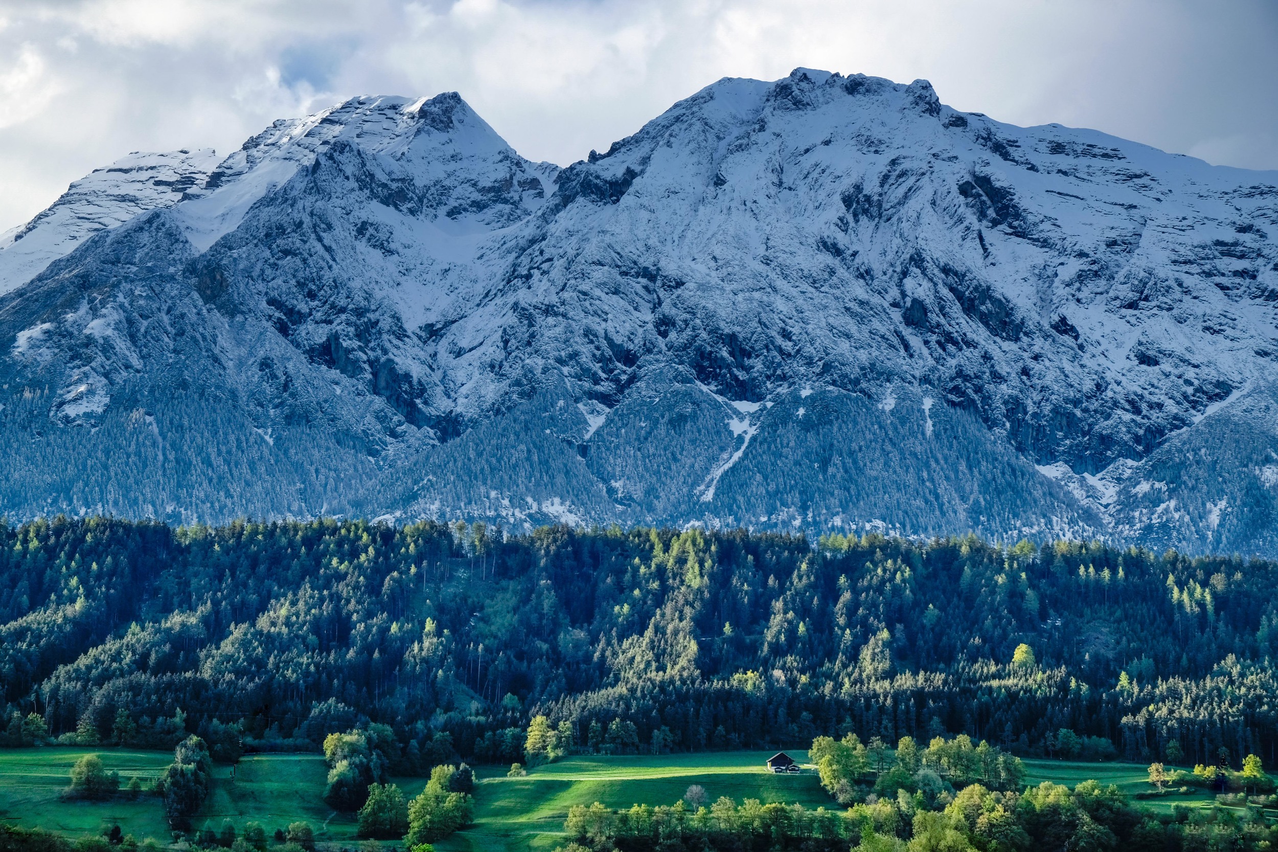 La vue à la sortie d'Innsbruck, au Tirol.