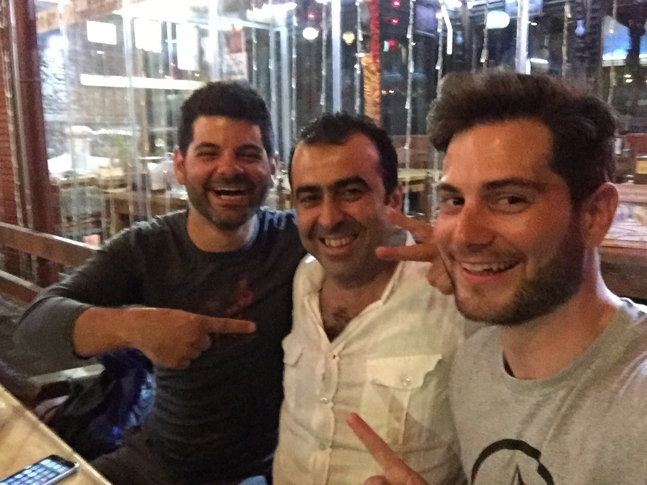 En compagnie de Zafer et de mon frère Sacha.