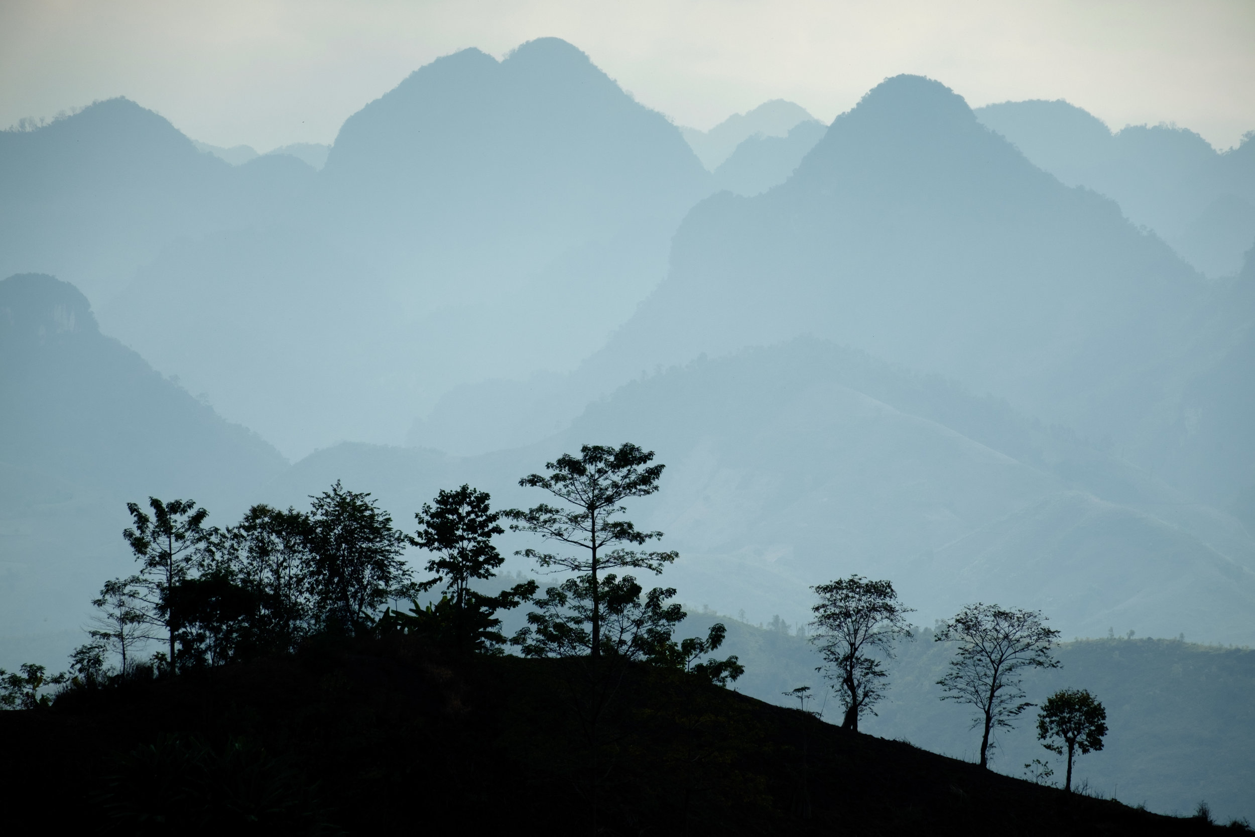 Les montagnes du nord du Vietnam.