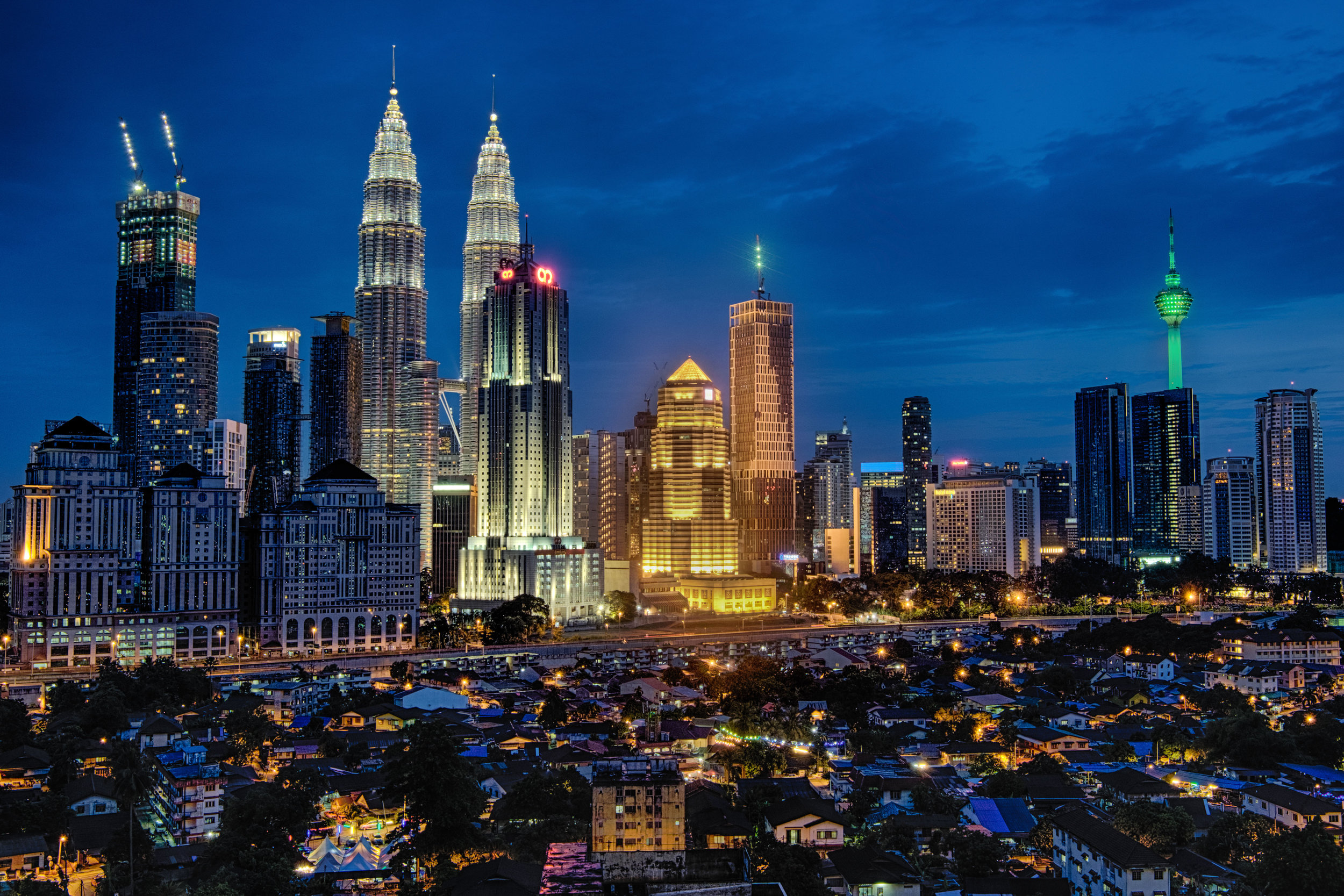 La vue de mon salon à Kuala Lumpur.