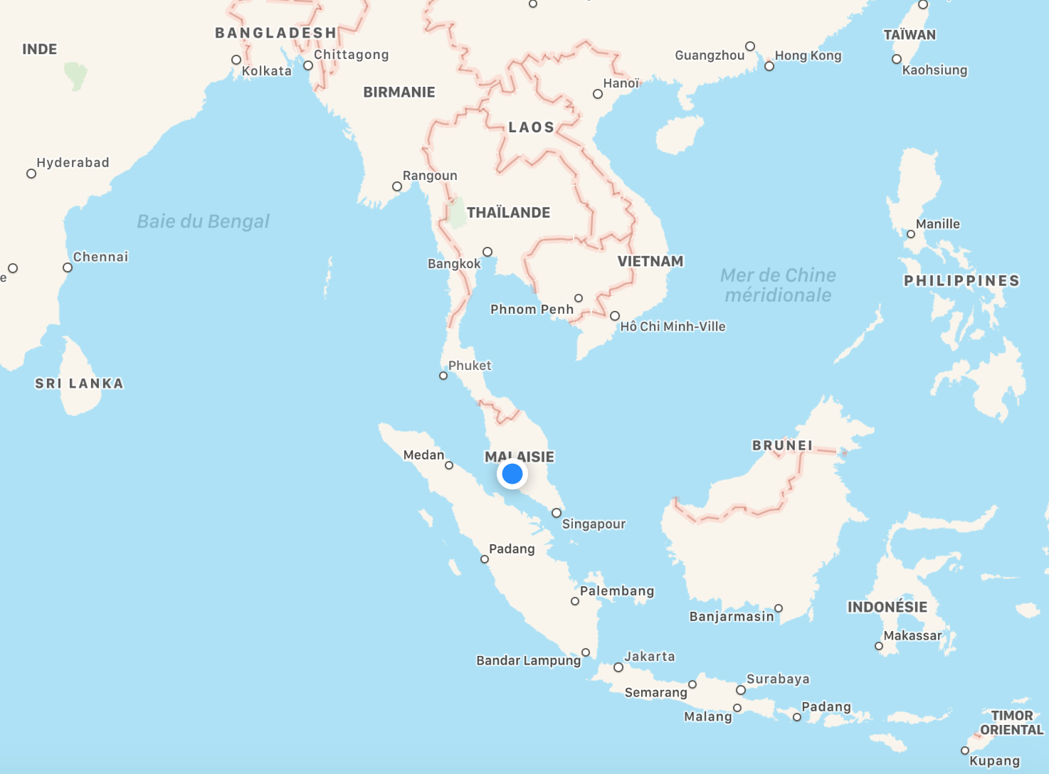 Emplacement de Kuala Lumpur.