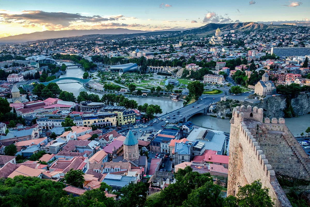 Tbilisi, the old and modern capital of Georgia. Click for the original text.