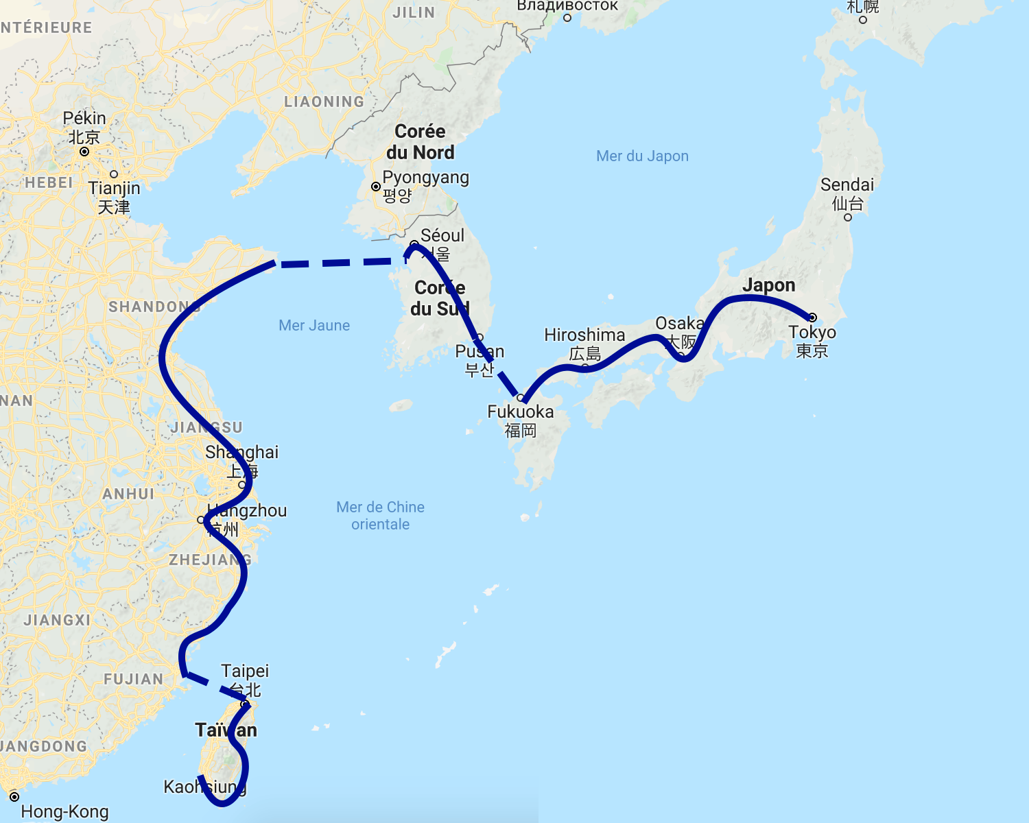 Après Singapour, je compte rouler à Taïwan, en Chine, en Corée puis au Japon.