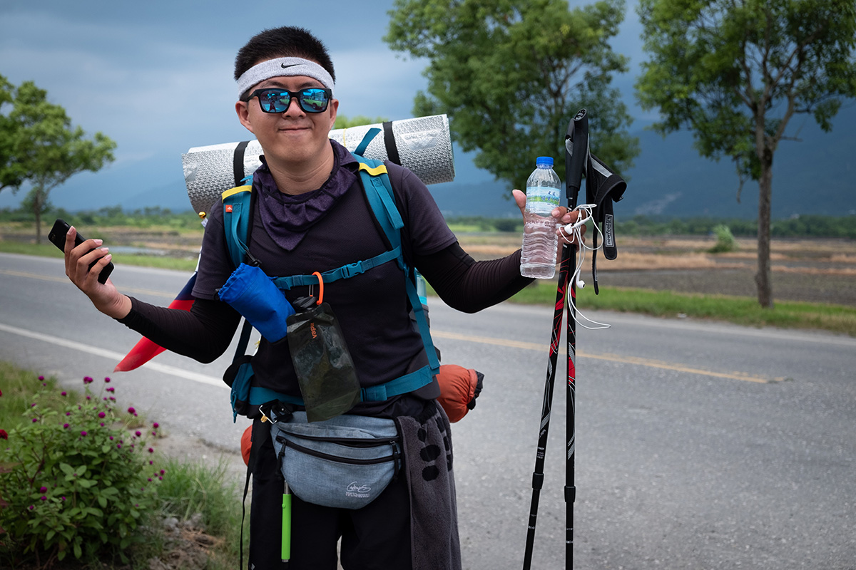 David, qui fait le tour de l'île en 50 jours.
