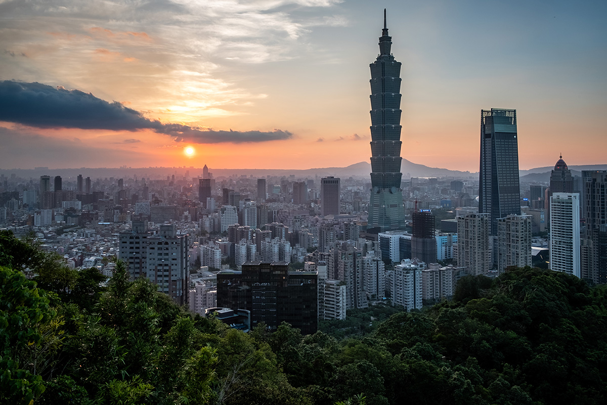 Le centre-ville de Taipei, vu d’Elephant Hill.