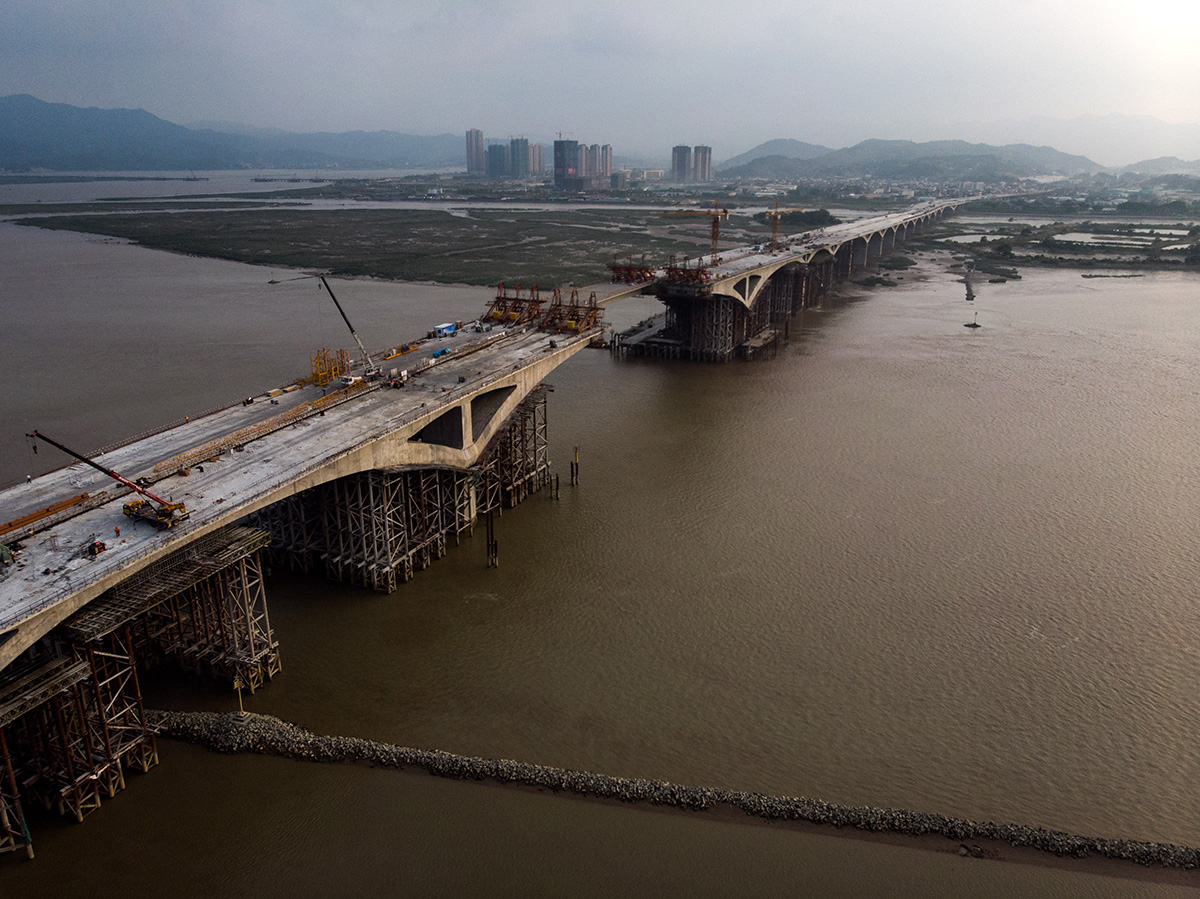 Un des nombreux ponts en constructions dans la seule ville de Fuzhou.