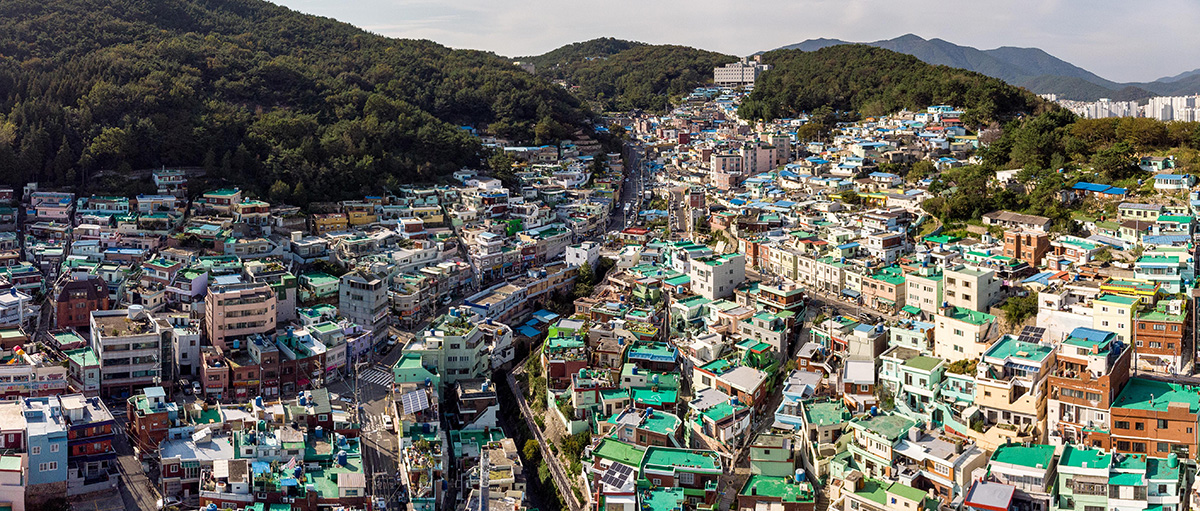 L’éclectique ville de Busan, au sud-est du pays.