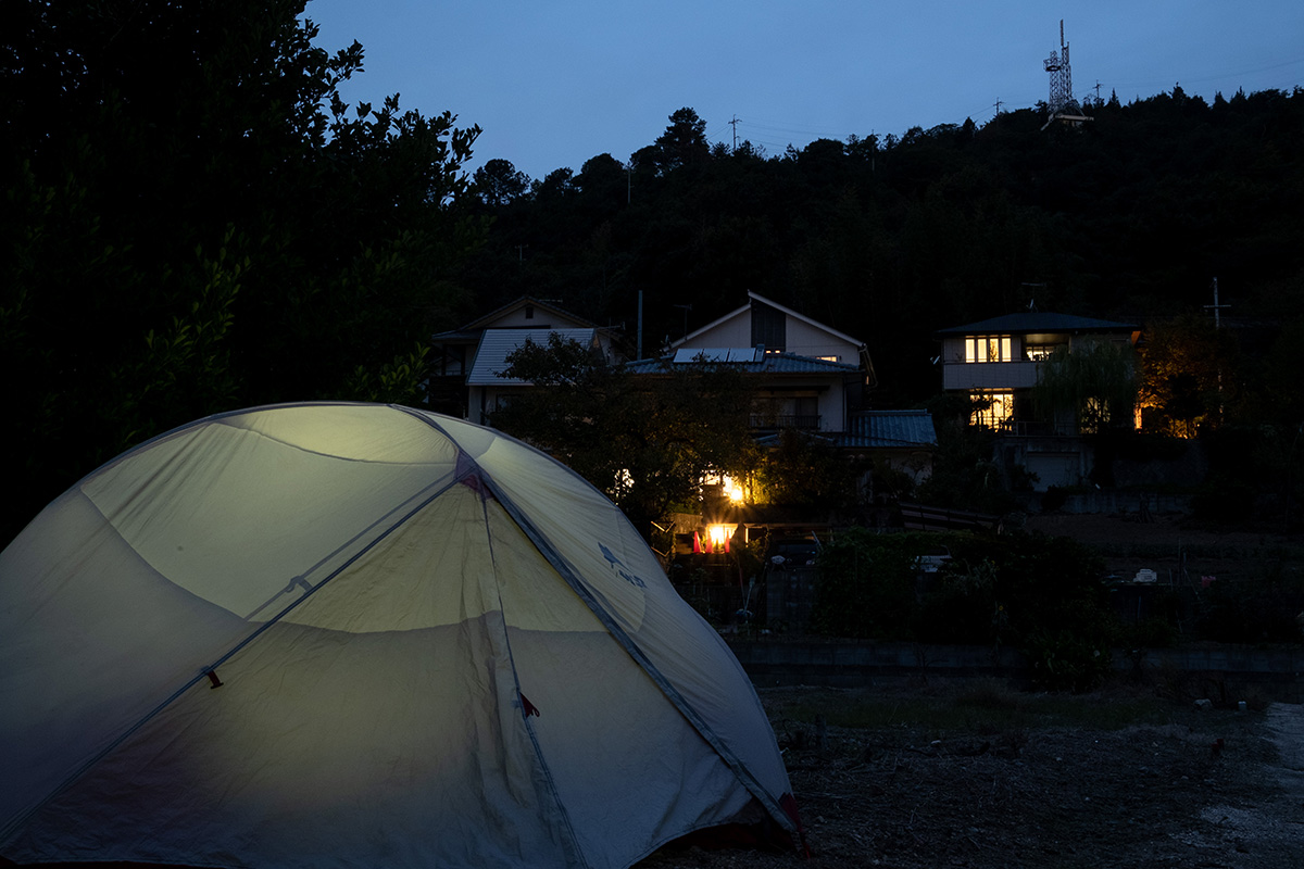 Dans un quartier résidentiel de Fukuyama.