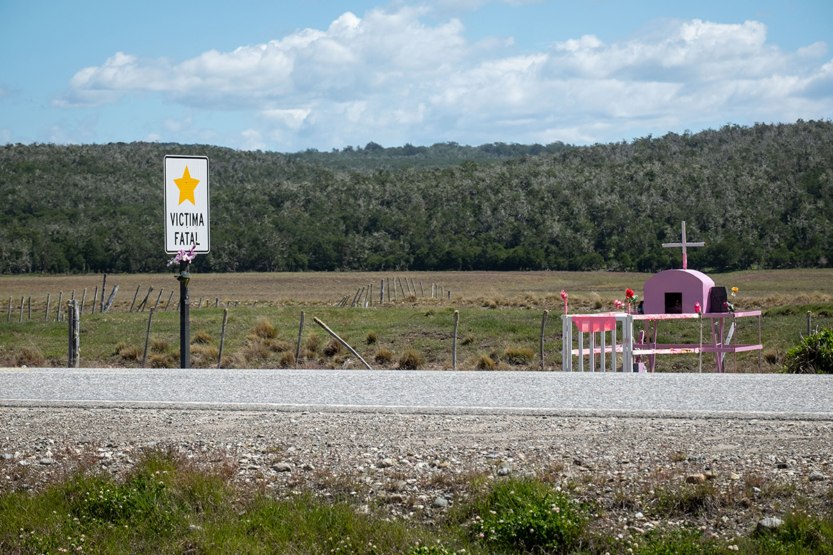 Les autos passent rapidement sur la route où plusieurs ont déjà perdu la vie…