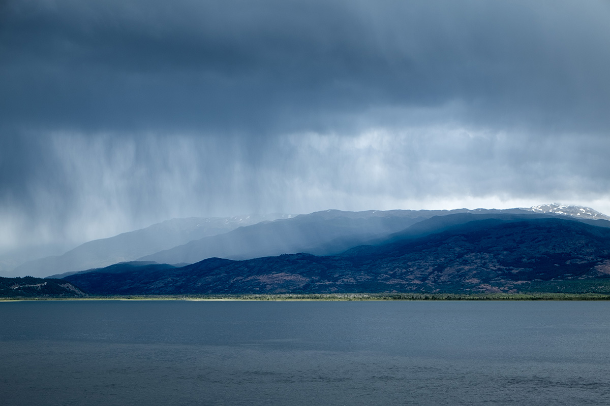 Précipitations sur le lac Chacabuco.