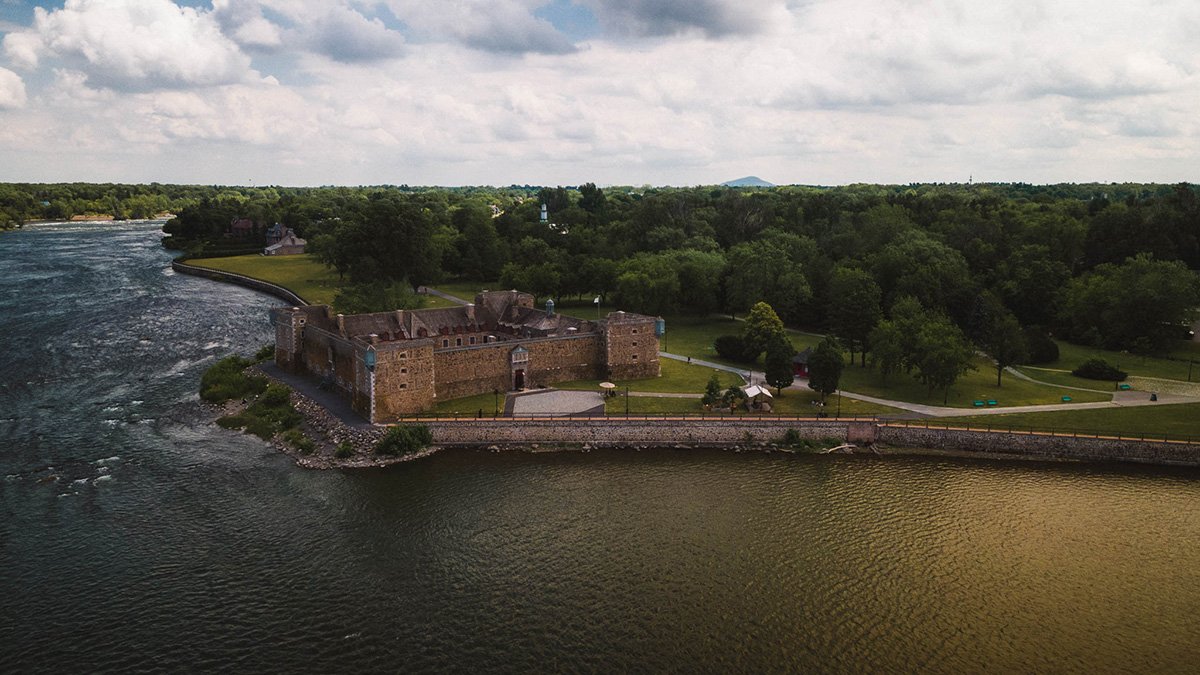 The great Fort Chambly, on the banks of the Richelieu.