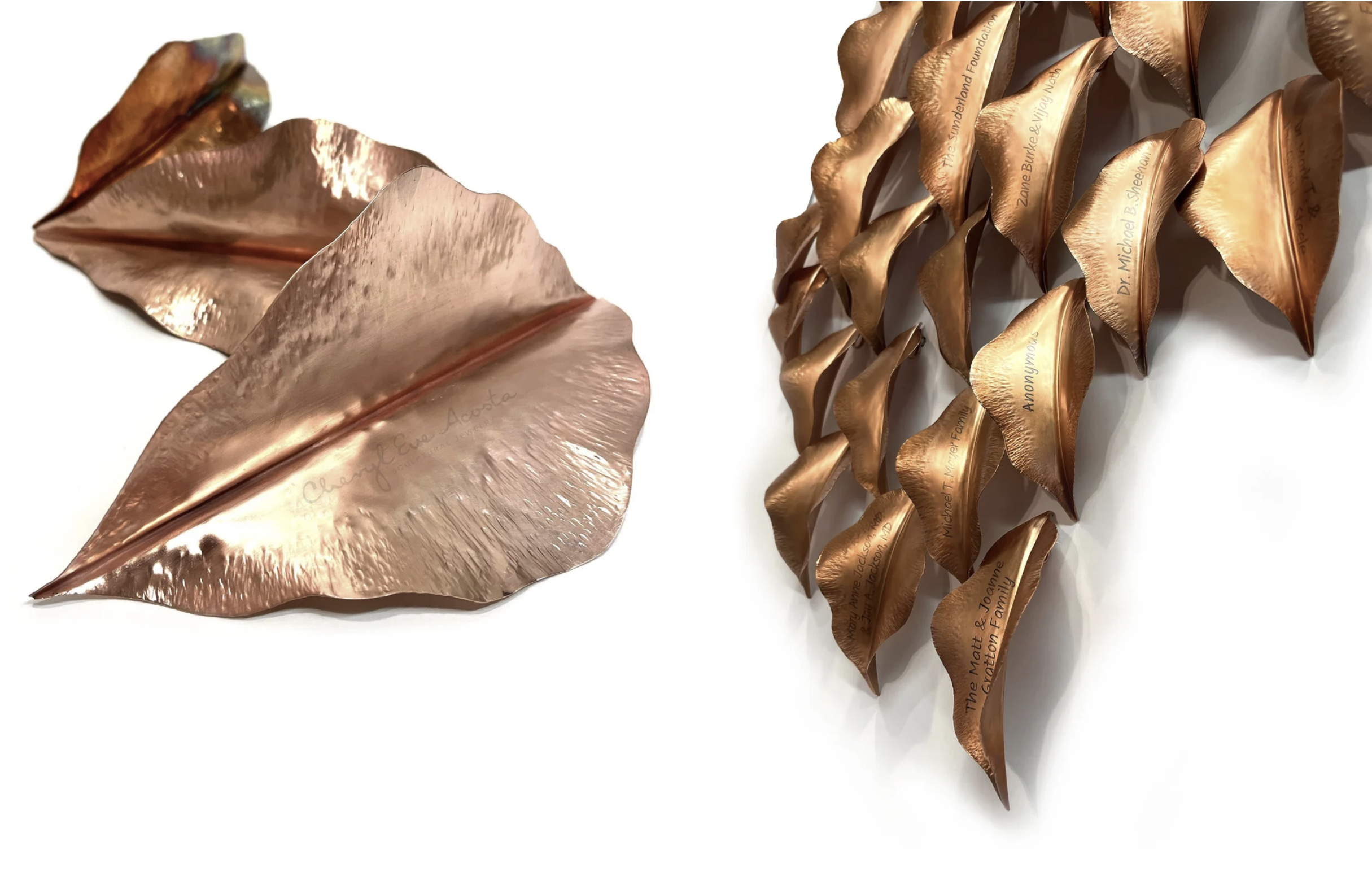  Donor Leaves - Engraved Copper  