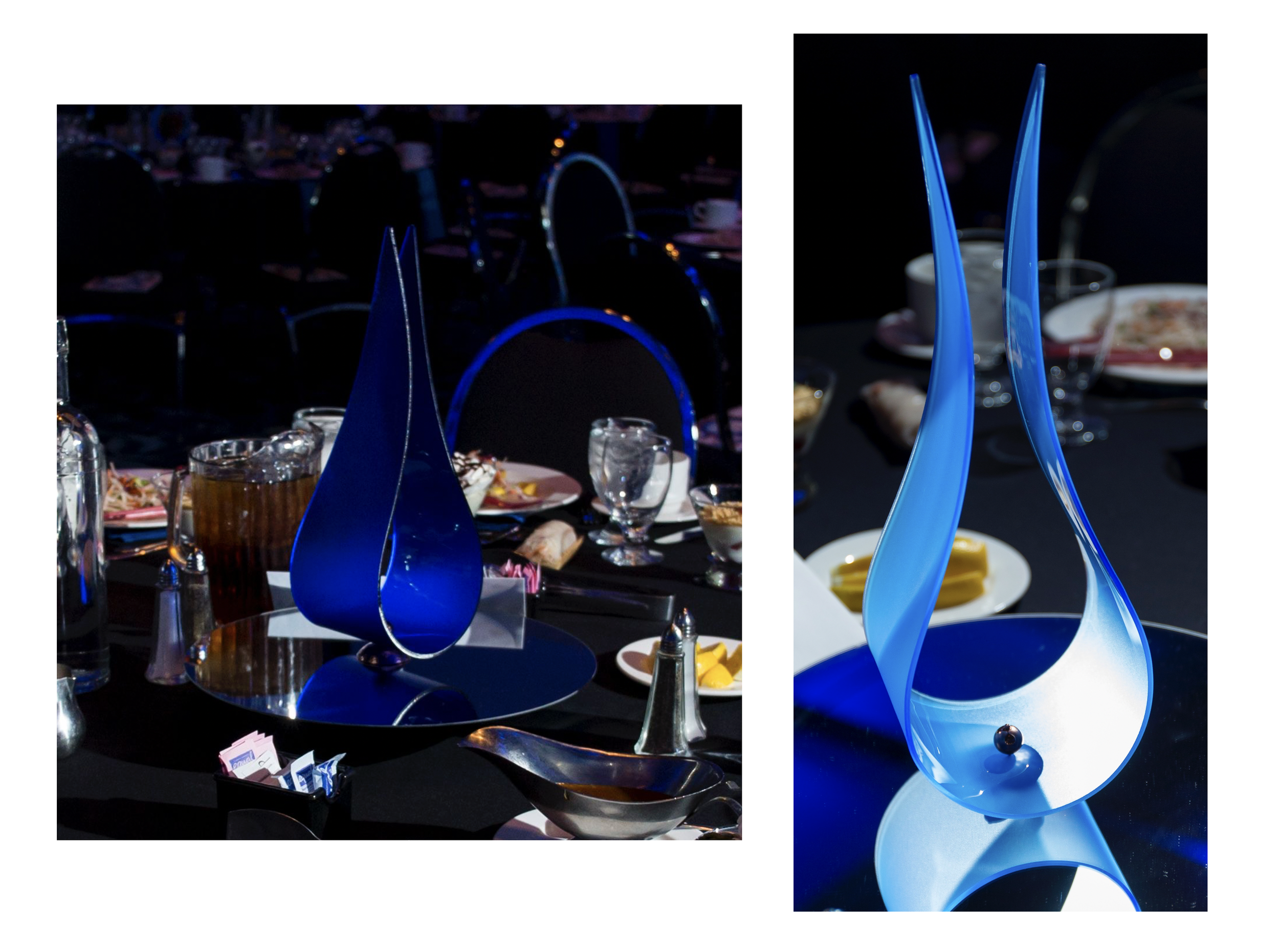  “Duality” is a dynamic standing center piece created to engage the audience during the ArtsKC luncheon. 