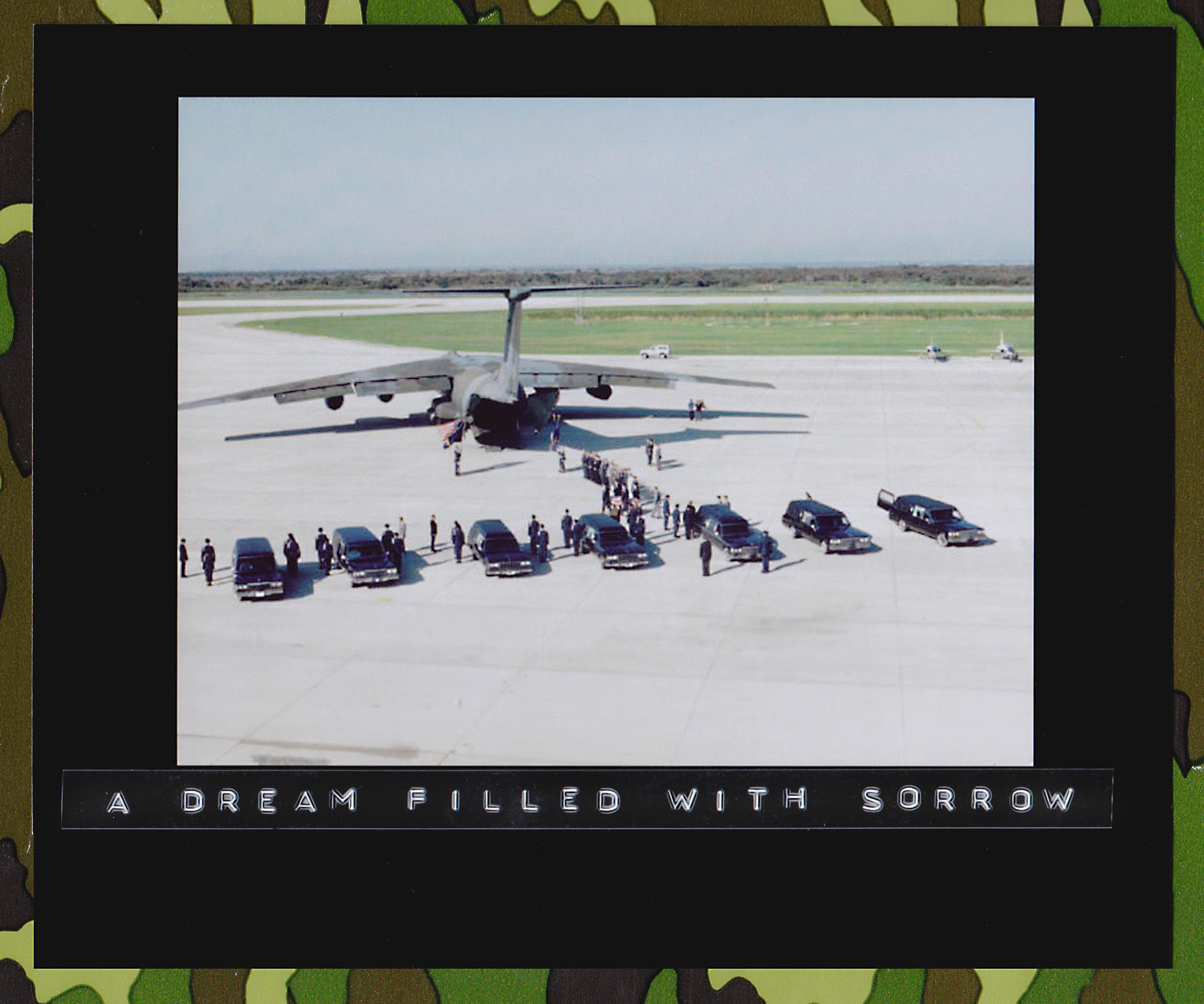 The Space Shuttle Challenger crewmember remains are transferred from 7 hearse vehicles to a MAC C-141 transport plane at the Kennedy Space Center's Shuttle Landing Facility for transport to Dover Air Force Base, Delaware. The STS-51L crew consisted of: Pilot, Mike Smith; Commander, Dick Scobee; Mission Specialist, Ron McNair; Mission Specialist, Ellison S. Onizuka; Payload Specialist, Greg Jarvis; Mission Specialist, Judy Resnik; and Teacher in Space Participant Sharon Christa McAuliffe. 30 August 1988. (Source: NASA JSC Digital Image Collection)