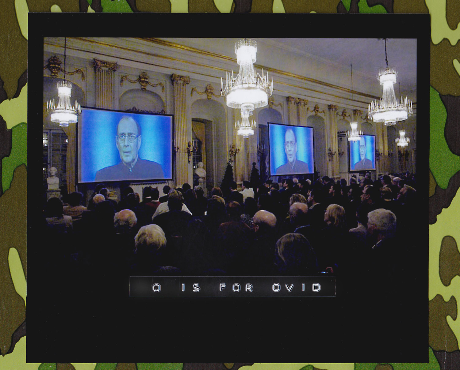 "Art, Truth and Politics", Nobel Lecture by Harold Pinter, recipient of the Nobel Prize in Literature 2005. His lecture, pre-recorded in a More 4 studio (Sun., 4 Dec. 2005), was shown on video at the Swedish Academy, in Börssalen, Stockholm, on Wednesday, 7 Dec. 2005. (Photo: Janerik Henriksson/European Pressphoto Agency)