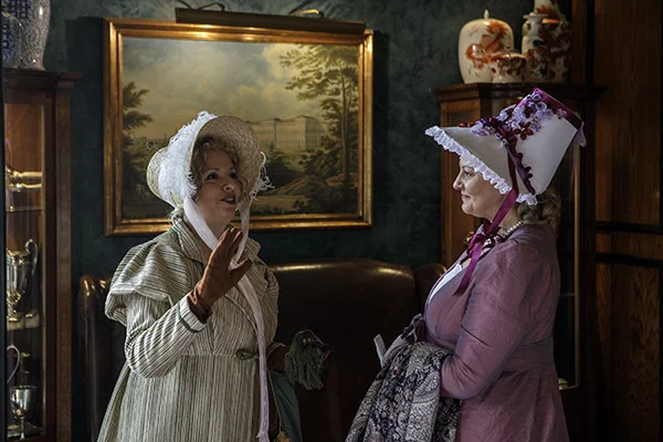 MONZA, ITALY - OCTOBER 21: People … as they attend a meeting of Janeites at Hotel de la Ville on October 21, 2018 in Monza, near Milan, Italy. Janeites are devotees of the life and work of British novelist Jane Austen, and more generally of the Regency era. (Photo by Emanuele Cremaschi/Getty Images)