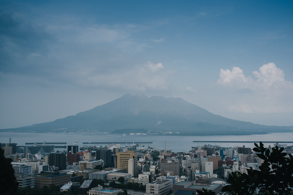 Sakurajima and the proximity to Kagoshima -last year it 'erupted' (read: farted out gas) over 700 times!