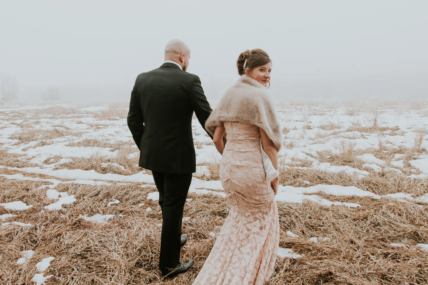 Foggy Romantic Calgary wedding