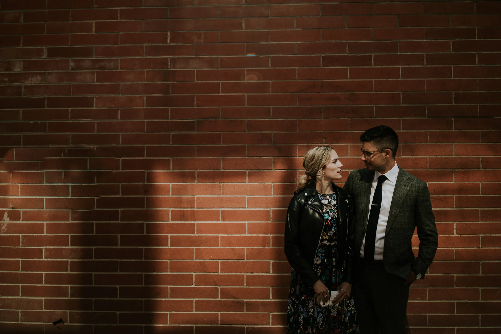 Urban wedding photos in downtown Calgary