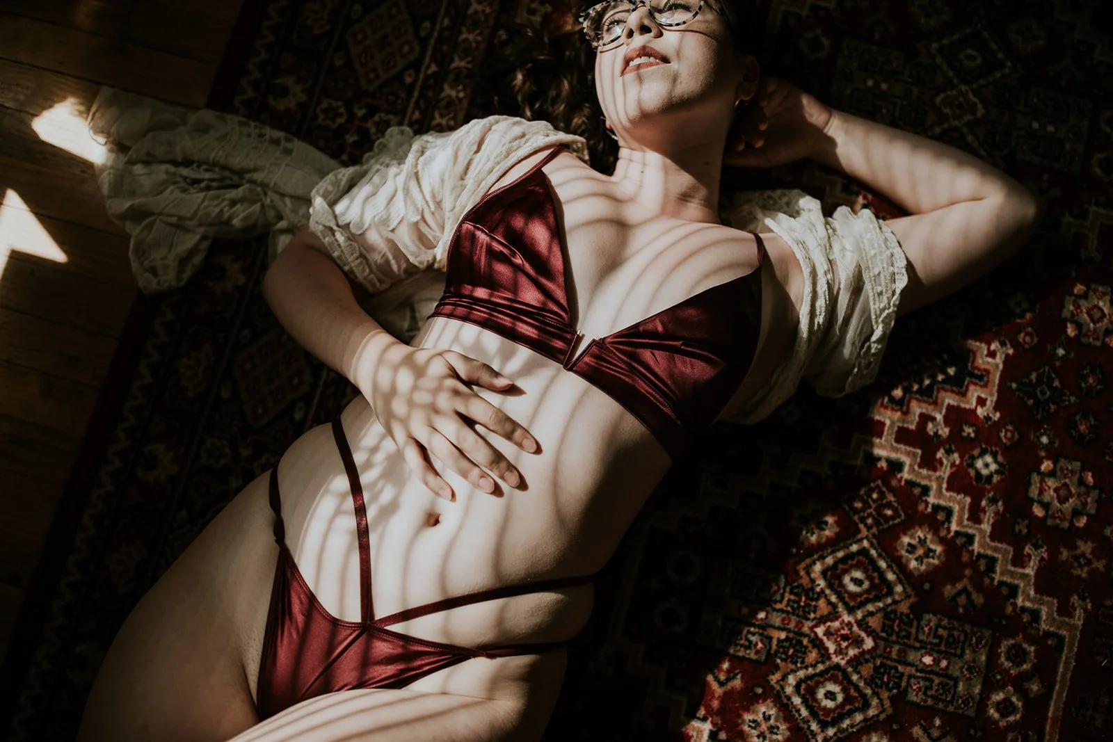 creative portrait boudoir session in Calgary
