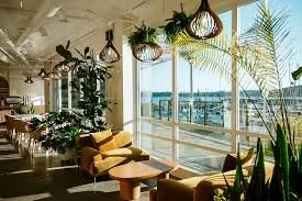 interior of meraki restaurant in campbell river set up as vancouver island wedding venue