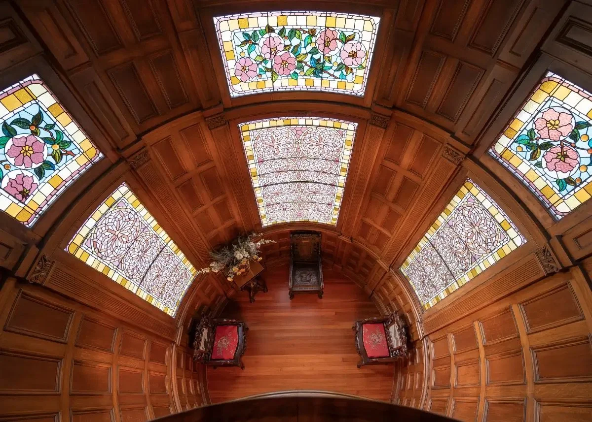 interior of craigdarroch castle on vancouver island wedding venue