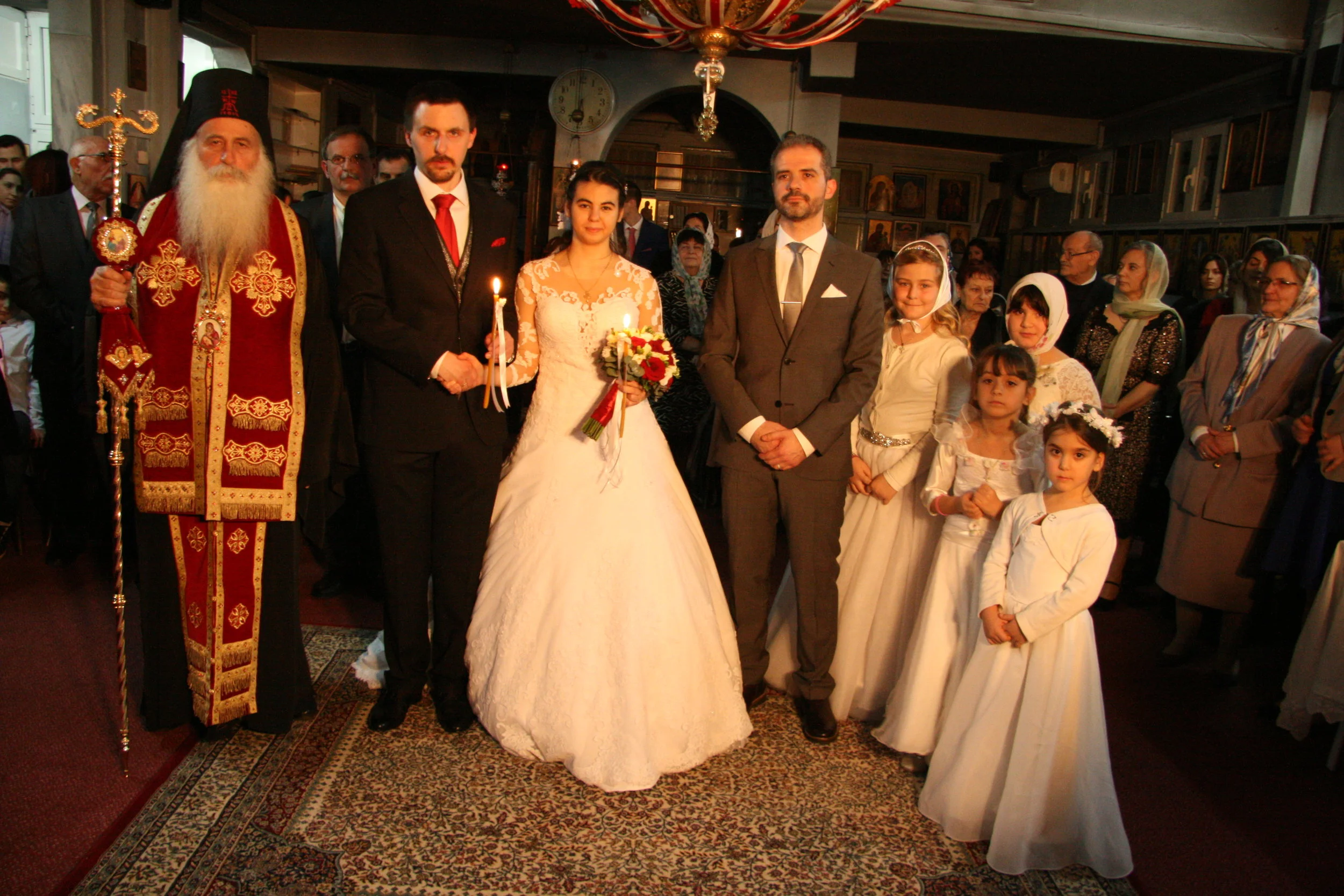 After the ceremony; Dimi behind John