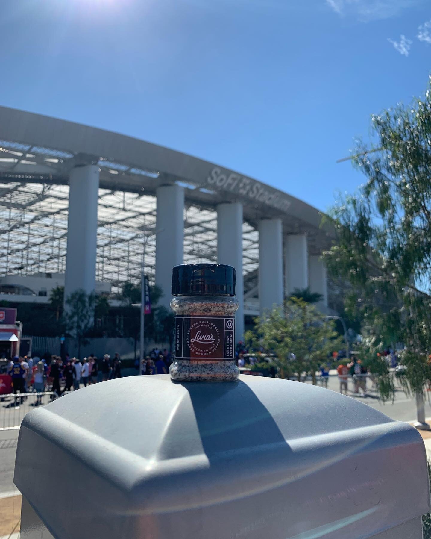 Livia&rsquo;s made it to the Big Game in LA today! What are you making with Livia&rsquo;s for your big game feast? #superseasoning #everymeal #liviassalt #superbowl2022 #superbowlfood #superbowlsnacks