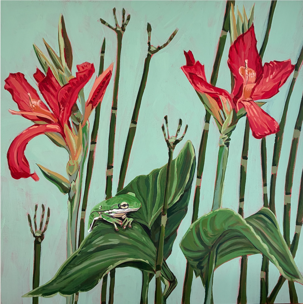 Eye to Eye 16x16 Acrylic on Wood Panel