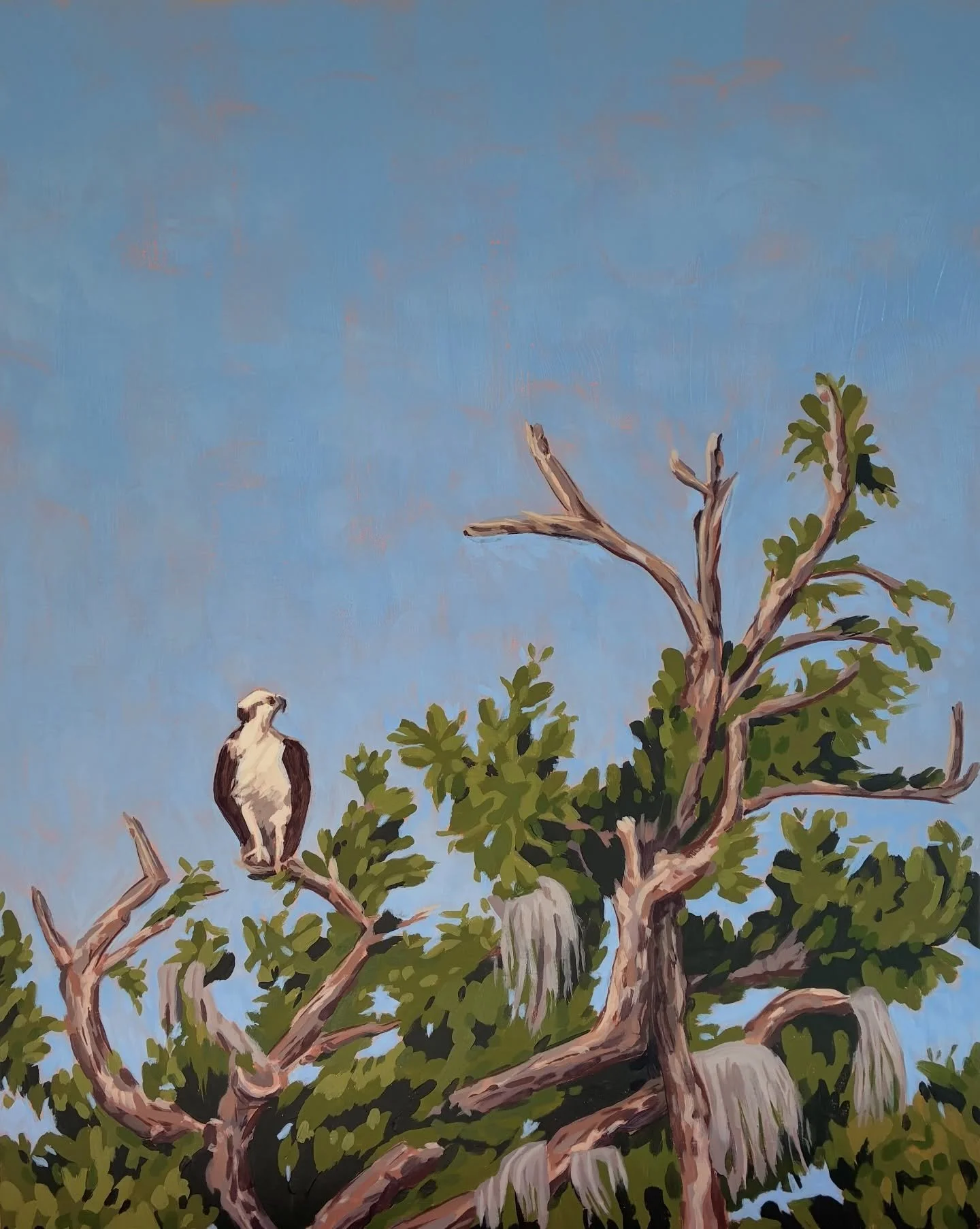 A closeup of &ldquo;Vantage,&rdquo; a painting of a moment along the Intracoastal Waterway. I love to capture fleeting experiences like this one to be experienced again and again. And this painting is a reminder to look at things from a different per