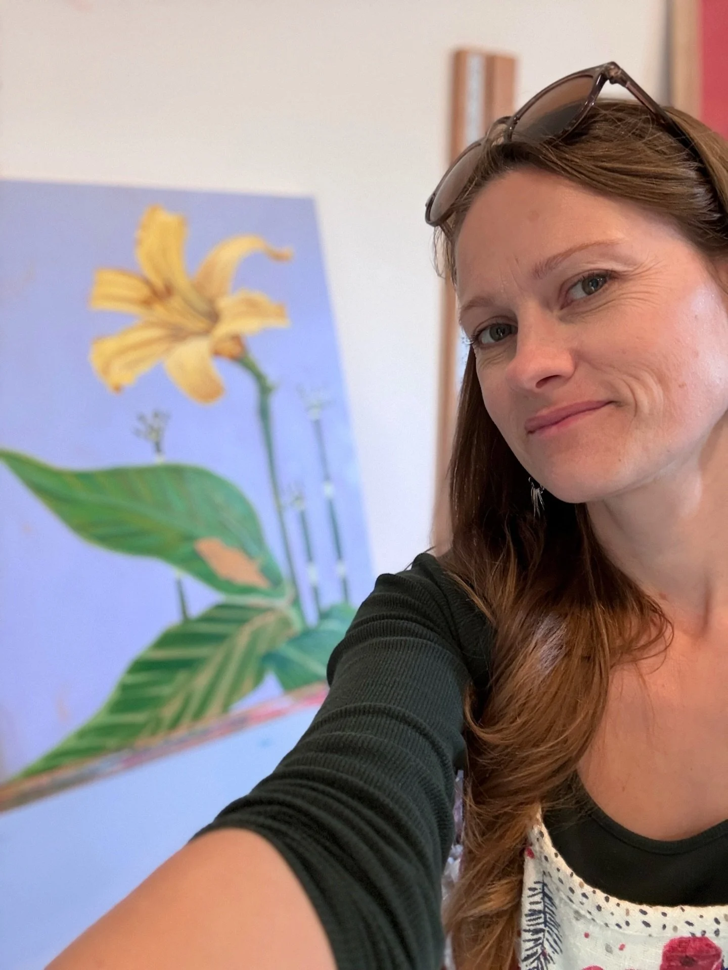 It was a 75-degree sunny day yesterday, so naturally I had to squeeze an hour of painting in between toddler tantrums, picking a sick kid up from school early, helping put together a bunch of kids Valentines, and all the other stuff. 🤷&zwj;♀️ I&rsqu