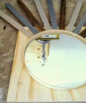 DIY: Paint Stick Sunburst Mirror