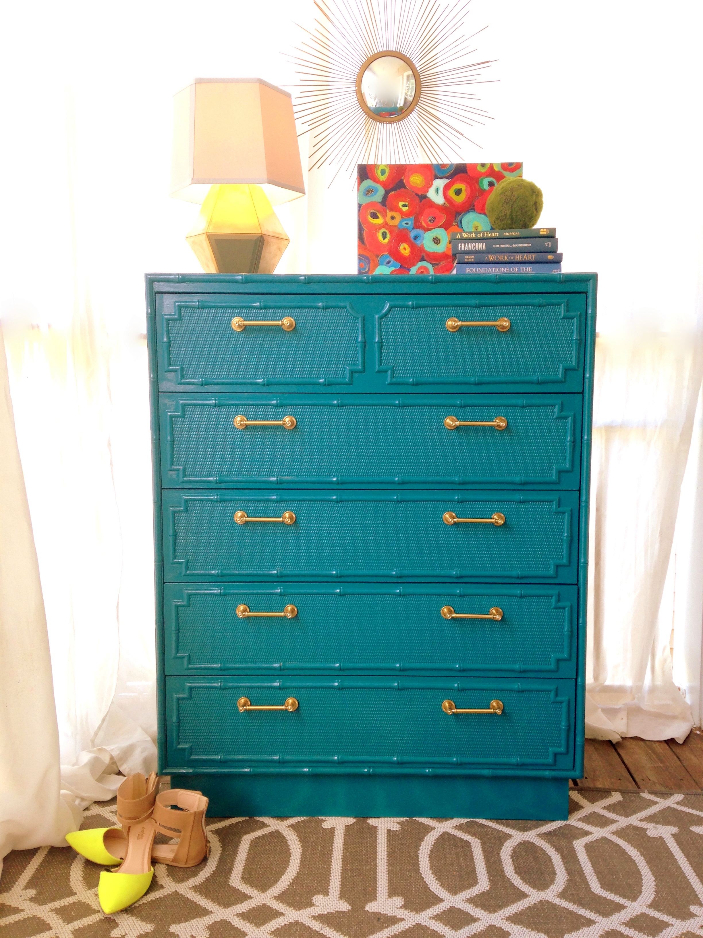 Totally Teal Dresser - Country Chic Paint