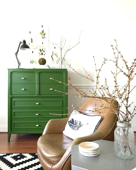 High Gloss Green Styling A Highboy Stylemutt Home Your Home