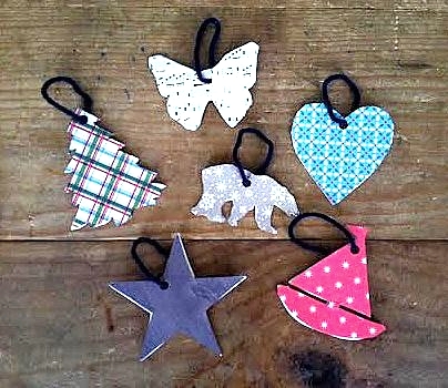 Scrapbook Paper Ornaments