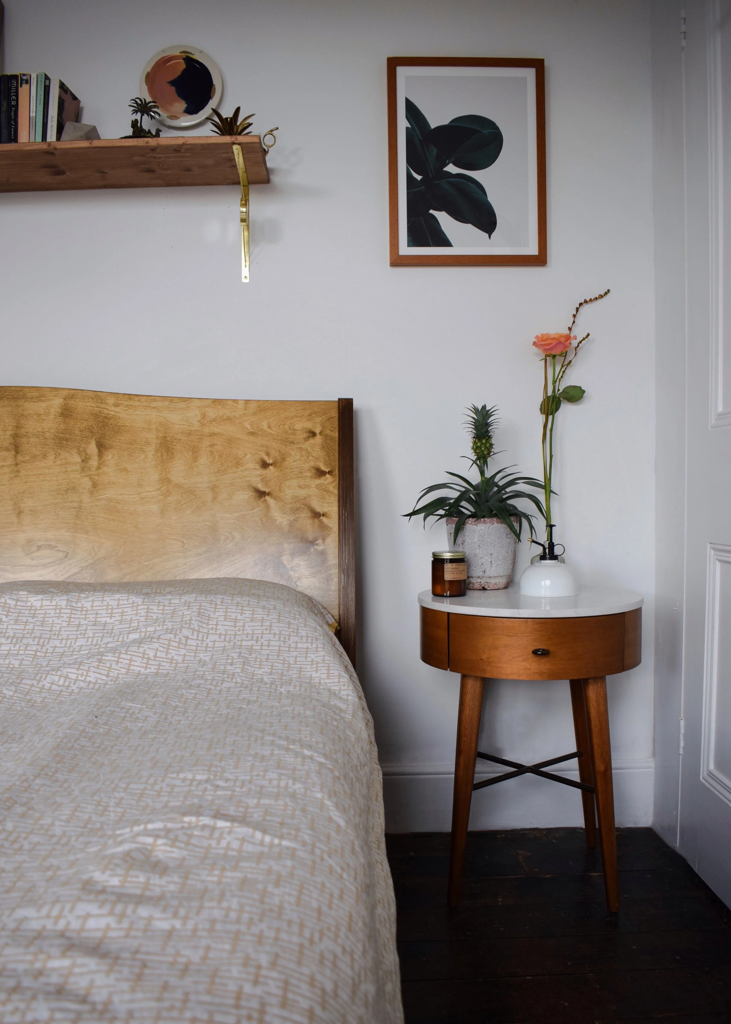 scandinavian rustic bohemian white nordic mid-century wood hygge bedroom.JPG