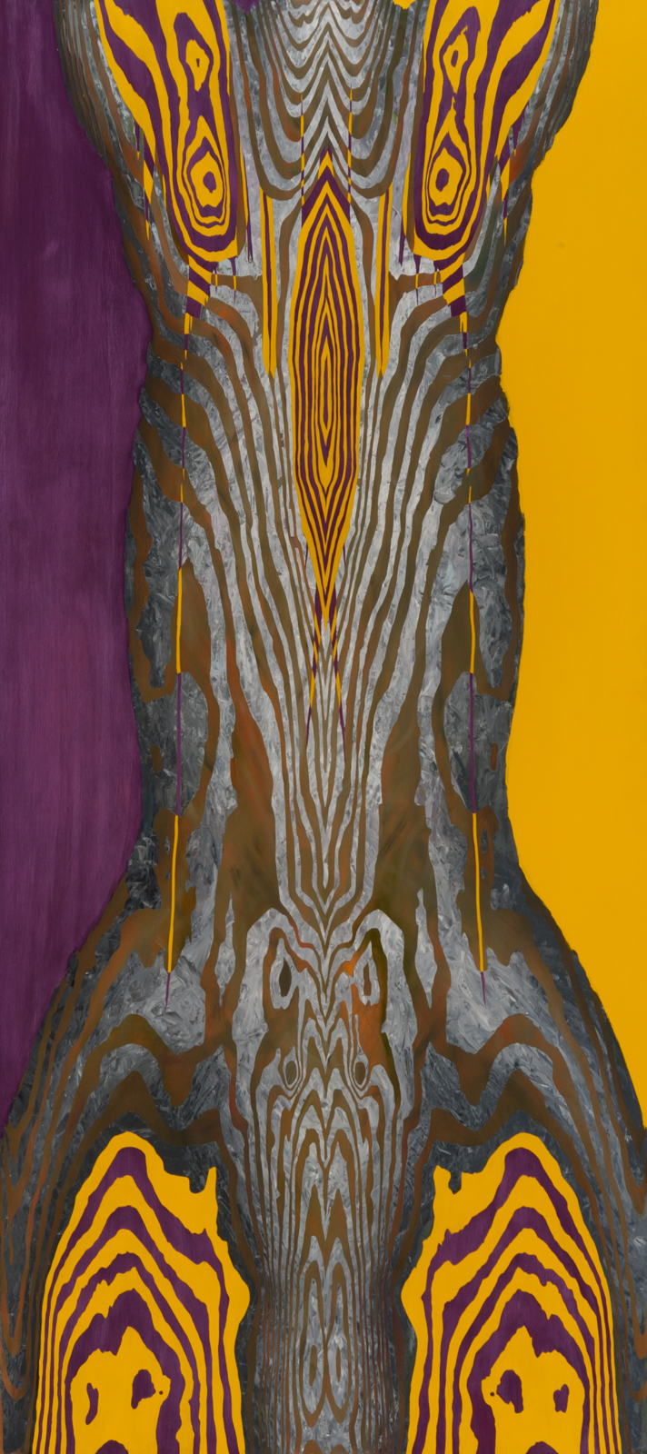 Purple + Yellow. 1999. Oil on wood. 80" x 36".