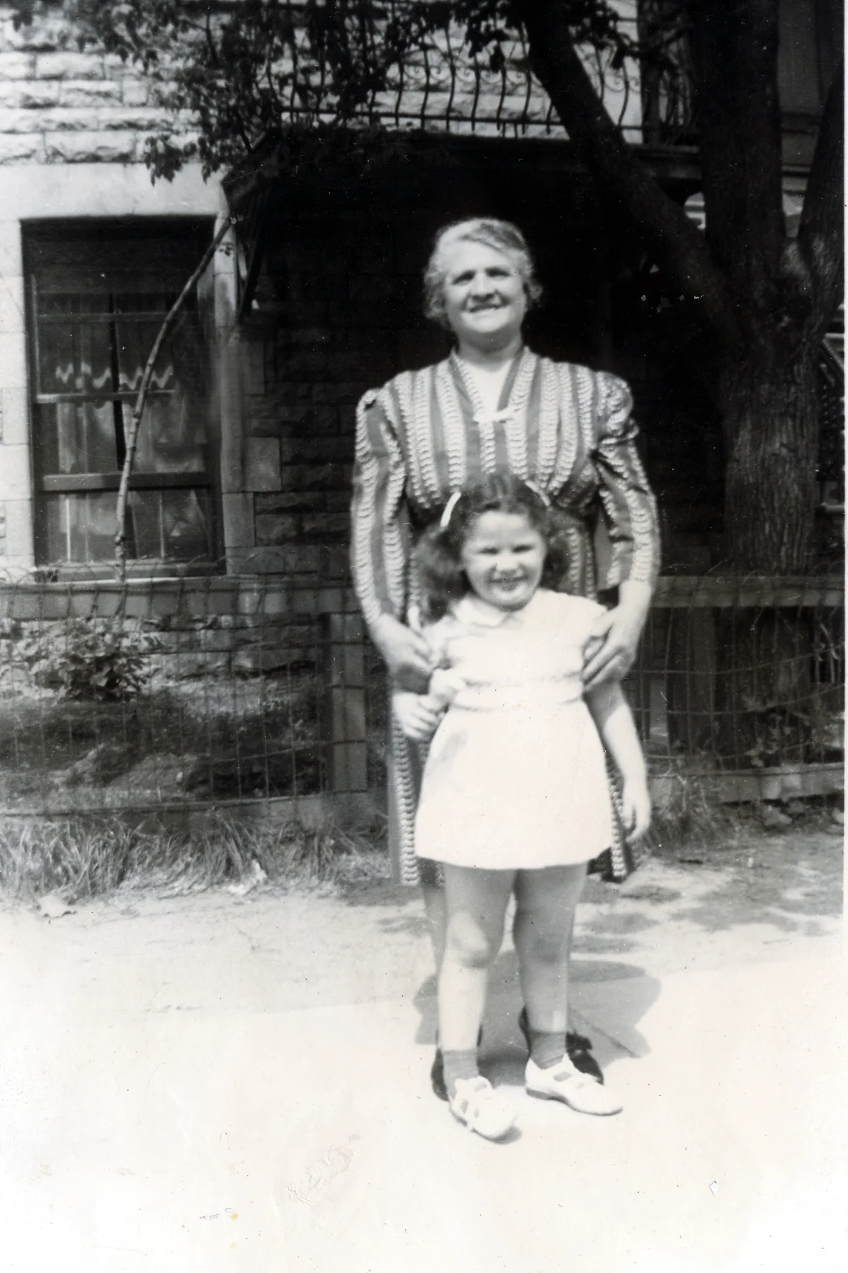 Grandma Fanny Solomon and me, 1942