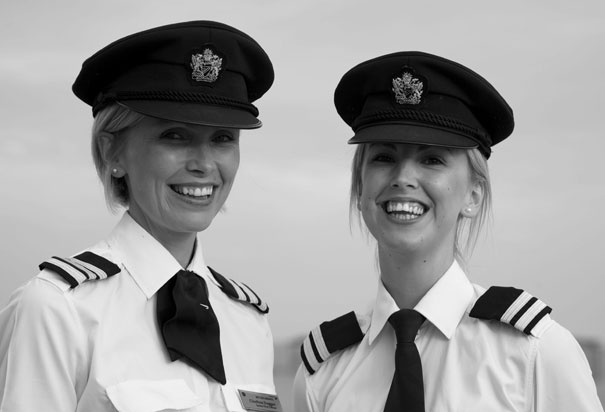 Sisters Cliodhna & Aoife Duggan, senior first officers British Airways Boeing 777 fleet Airbus A320 fleet. Photo: Nick Morrish/PR Company handout