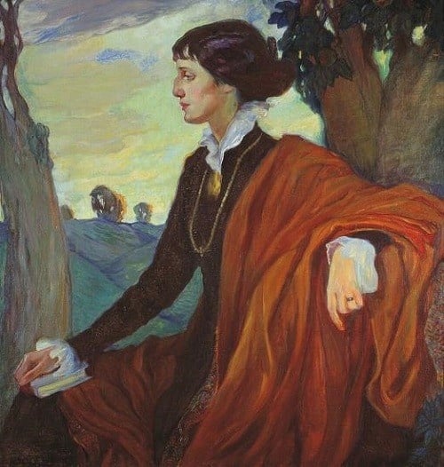 Portrait of Anna Akhmatova by Olga Della-Vos-Kardovskaya