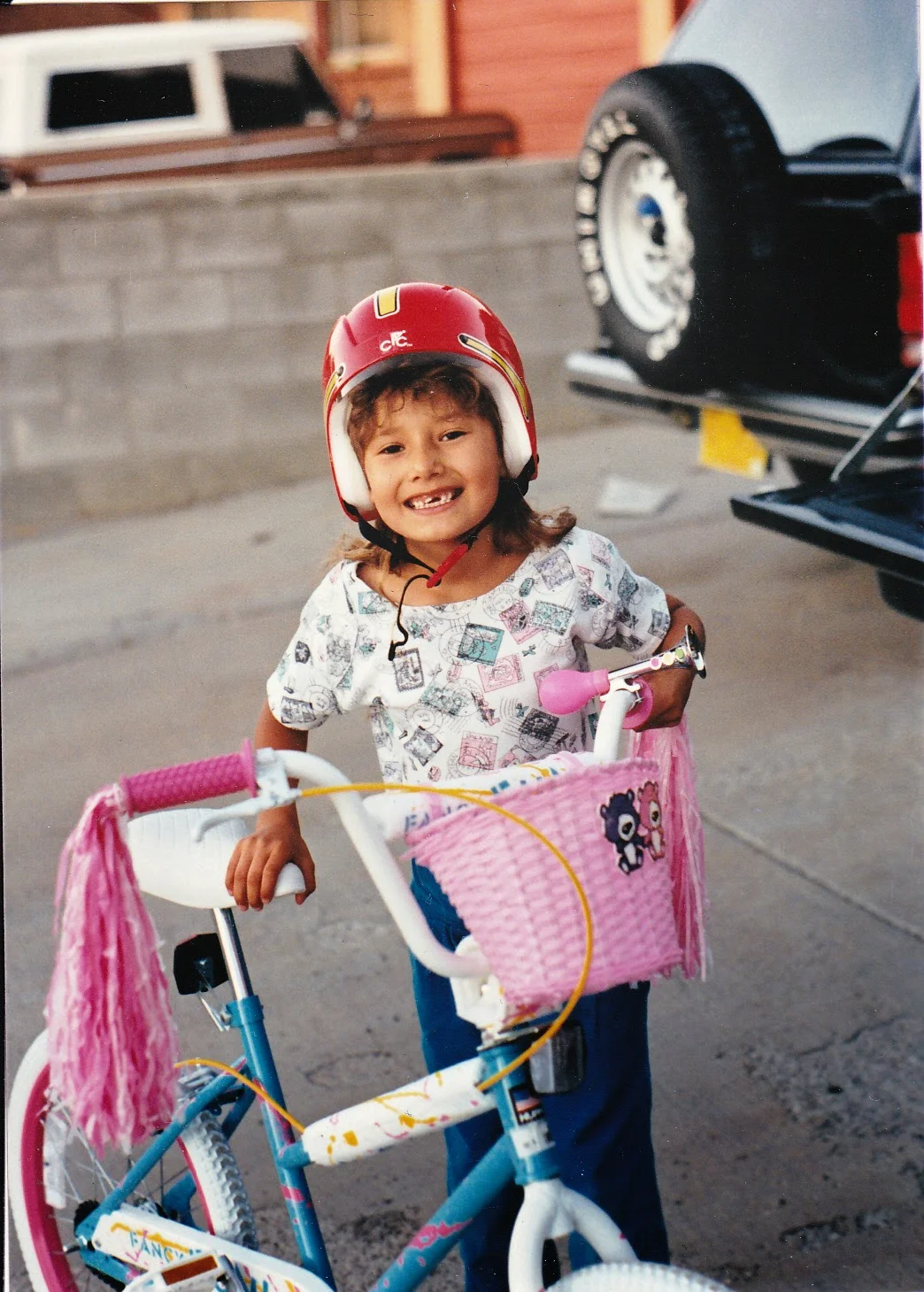 I must be about 8 in this picture based upon the condition of my teeth. I guess I was safety-conscious then to.