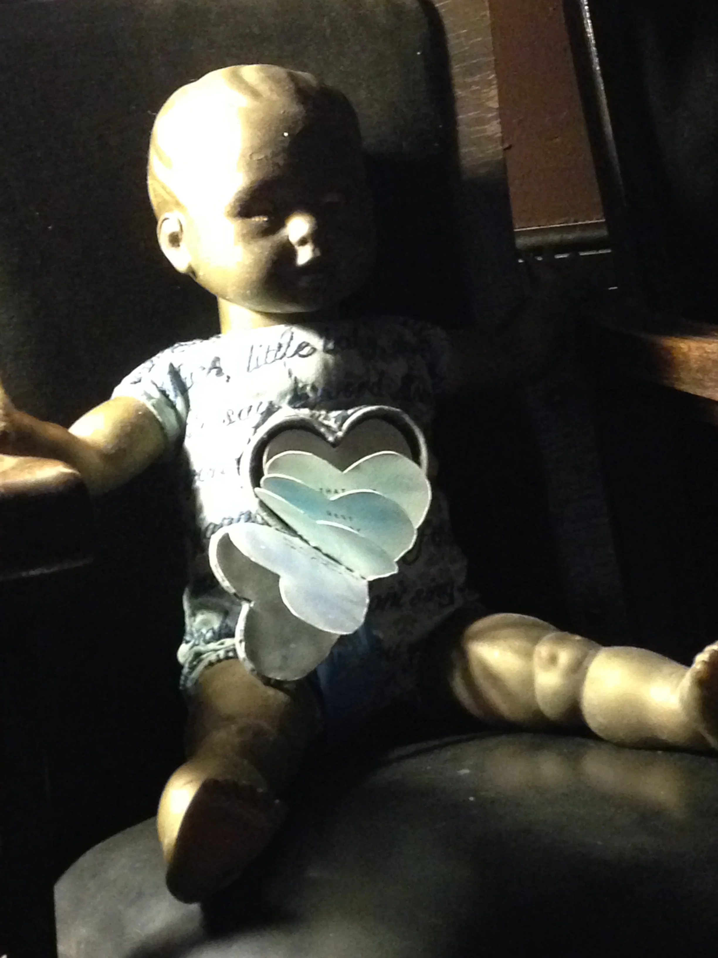 Hush, installed at the Preston Bradley Center, The People's Church, in Worn Articles: Heard, Read, Remembered #wornArticles