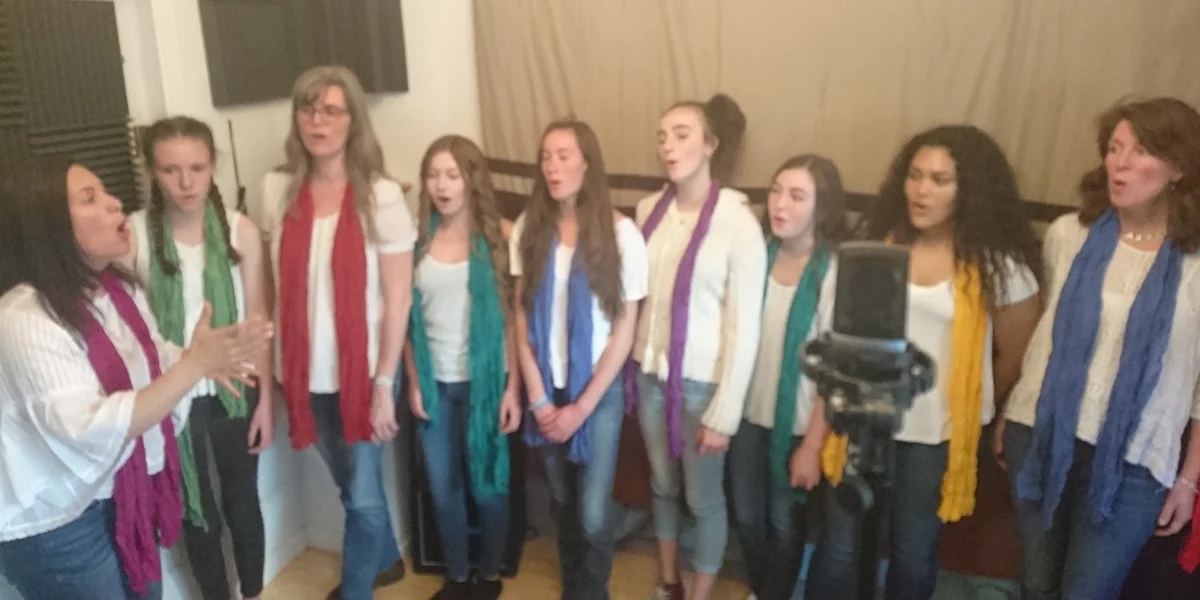 Bija Treble Choir recording session April 2018 Sebastopol