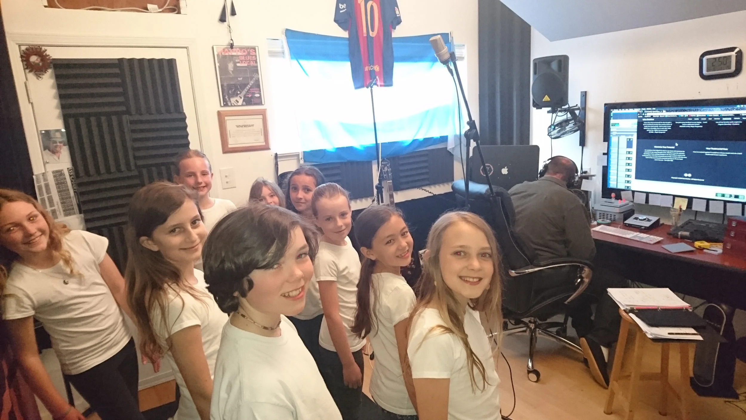 Bija Select Choir students recording day