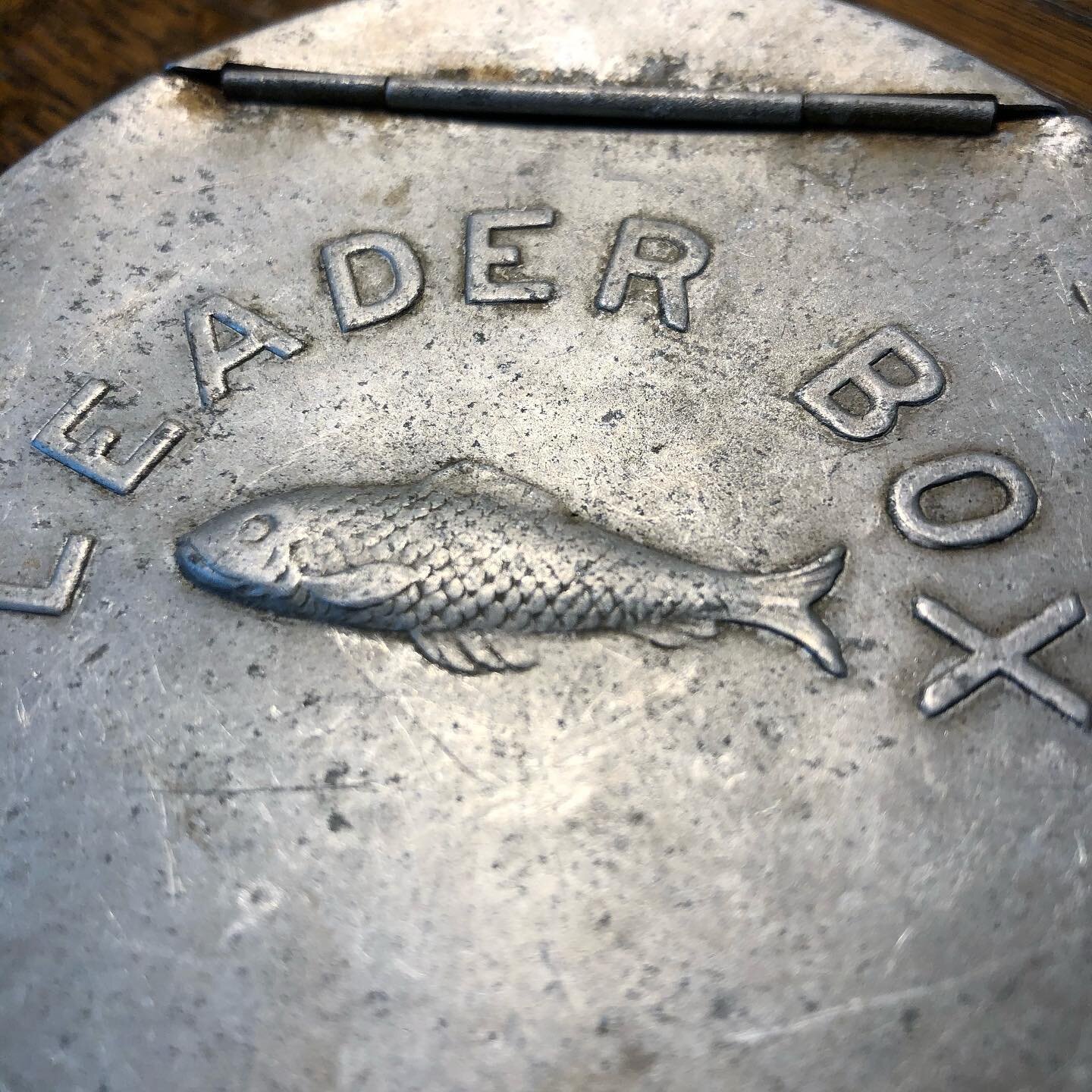A common yet classic vintage leader tin. Part of a diverse collection of antique fishing tackle by E. H. Pearson. #antique #fishing #vintage #tackle