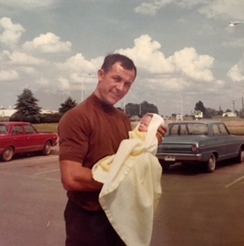 Leaving the hospital with 1 day old Christina in Lebanon, Missouri…she arrived six months later...healthy and beautiful!