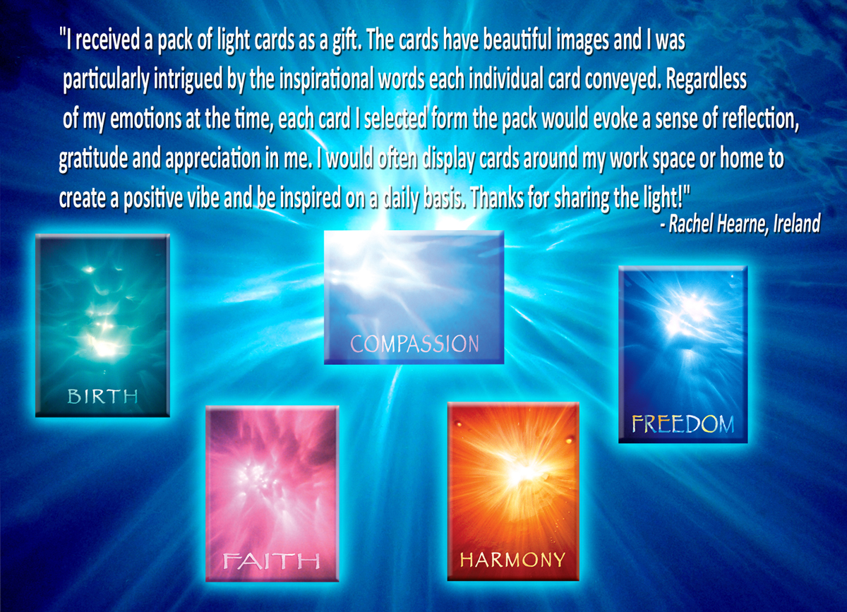 mediation, yoga, life purpose, are all expanded and enhanced using Ask the Light Miracle cards