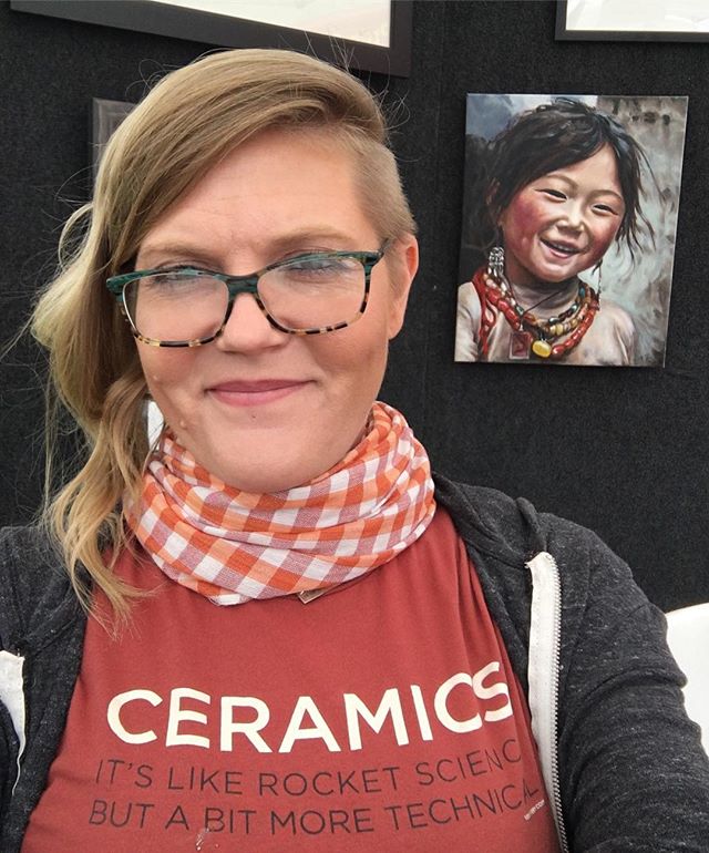 Today, as the Co-Chair of the Art Department I am acting as a cheerleader 📣 at Saddleback&rsquo;s Majors Fair. Thanks to @vepottery for making the perfect shirt to show my bias. #saddlebackcollege #saddlebackceramics @saddleback_arts