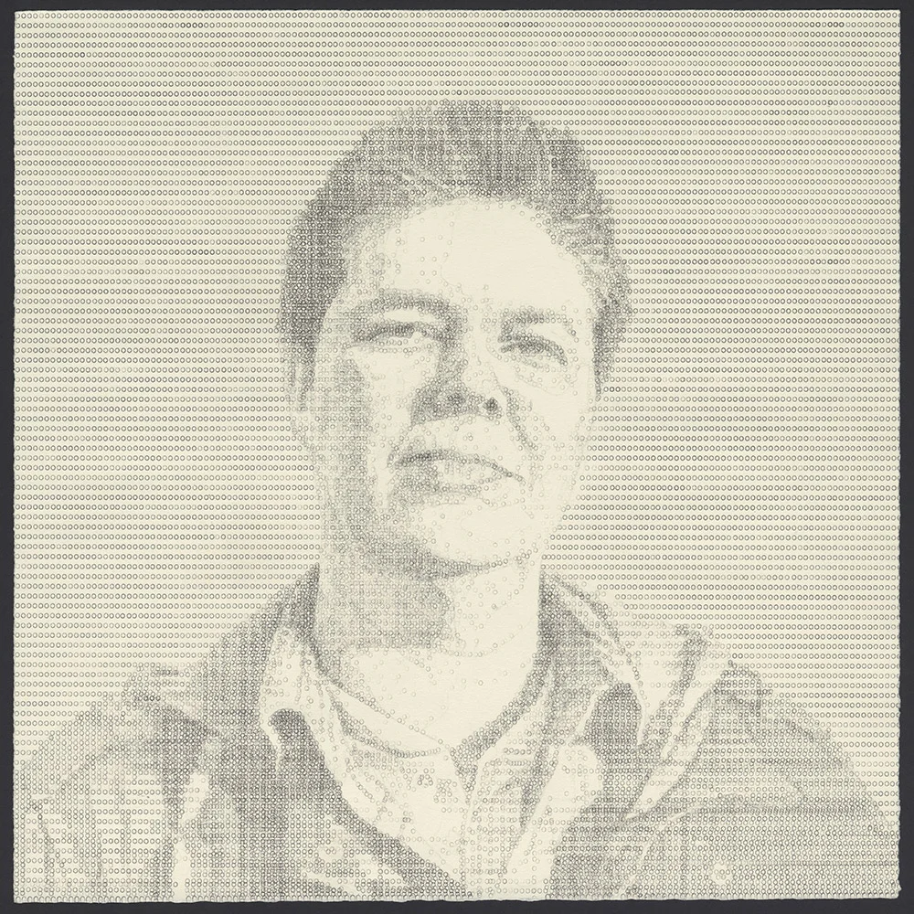   Kristi  Typewritten Ink on Paper, 15 x 15 inches, 2015  $1500  