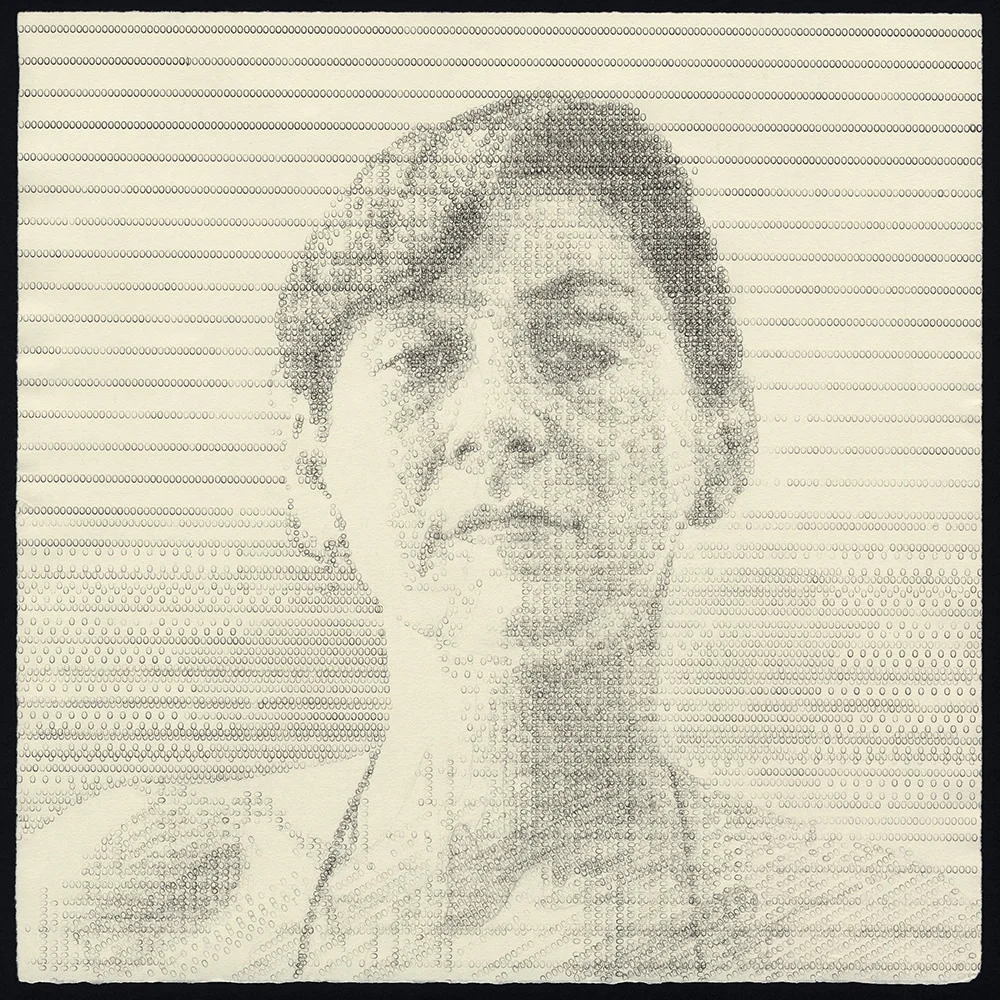   Mary  Typewritten Ink on Paper, 15 x 15 inches, 2015  $1500  